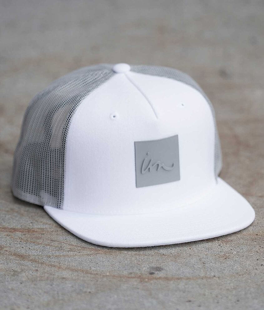 Imperial Motion Lark Trucker Hat Men s Hats in White Grey Buckle