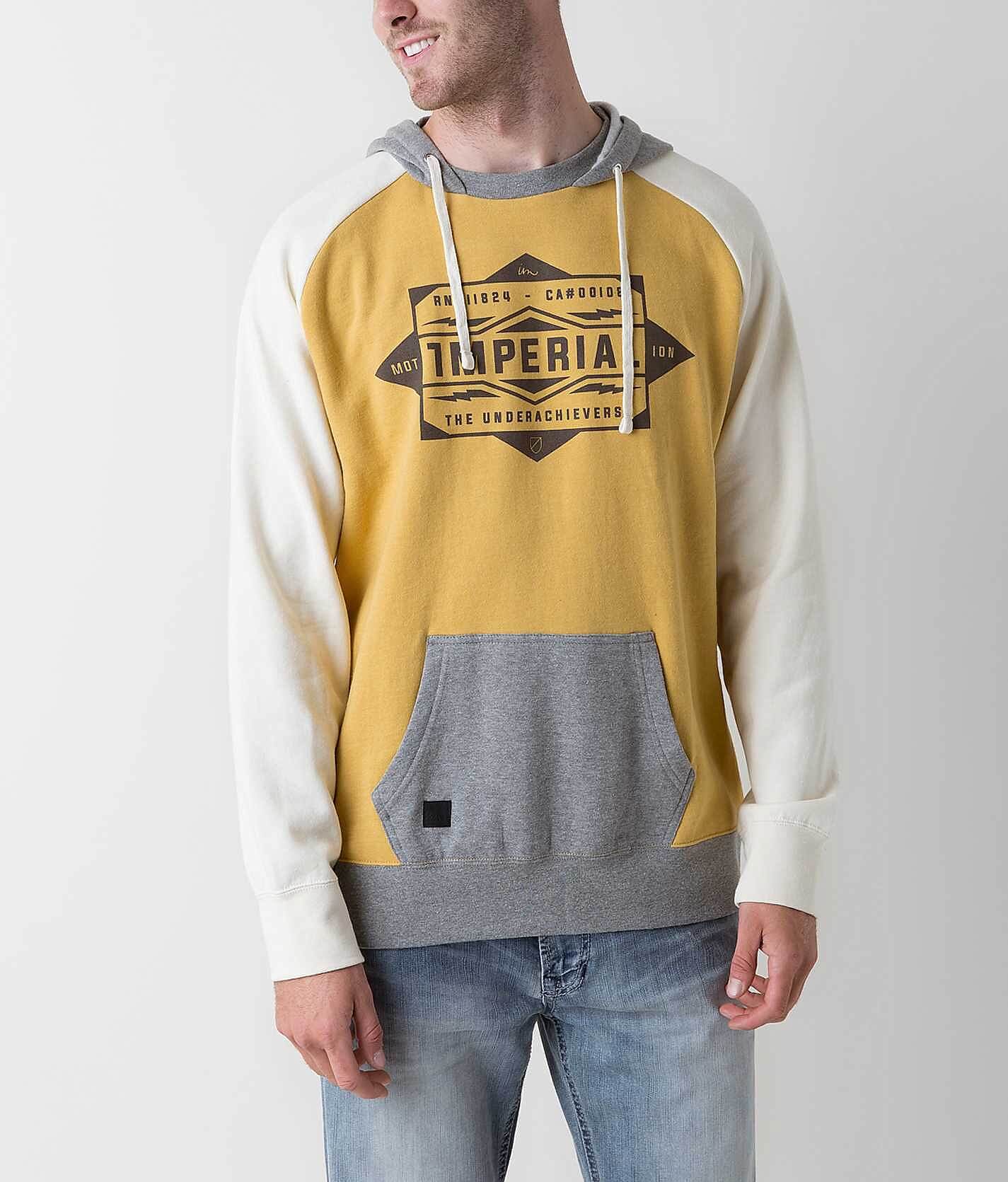 color block letter patch detail pouch pocket fleece hoodie