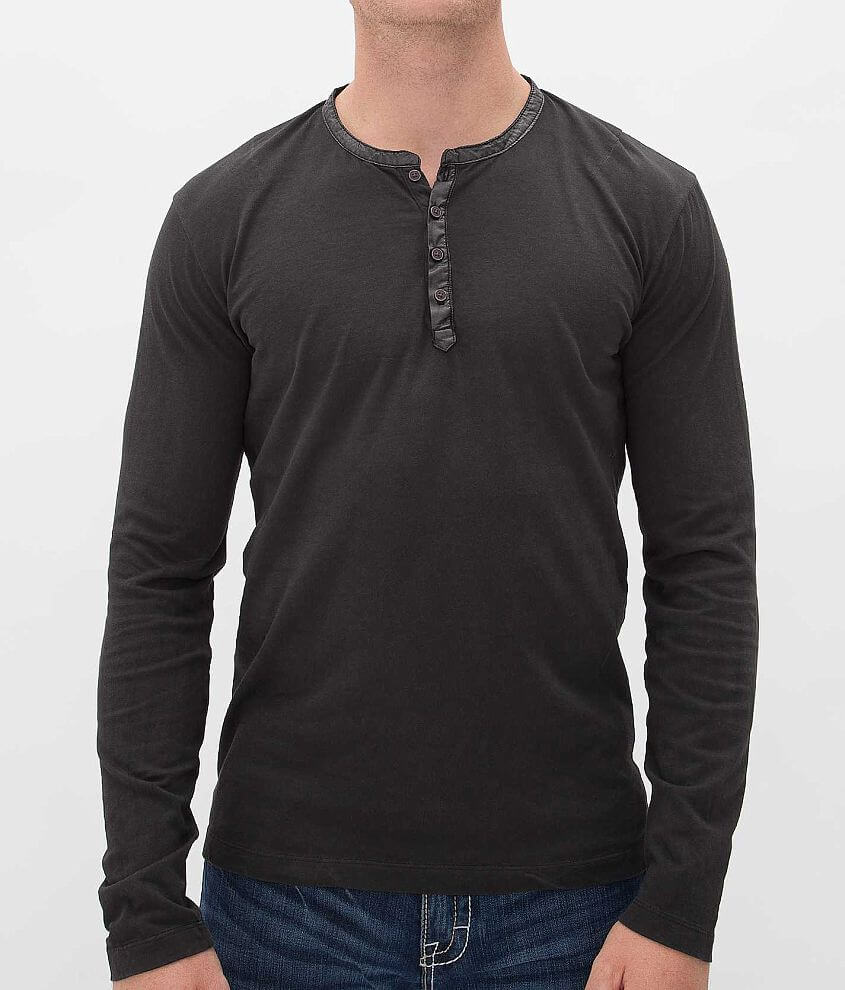 Projek Raw Washed Henley front view