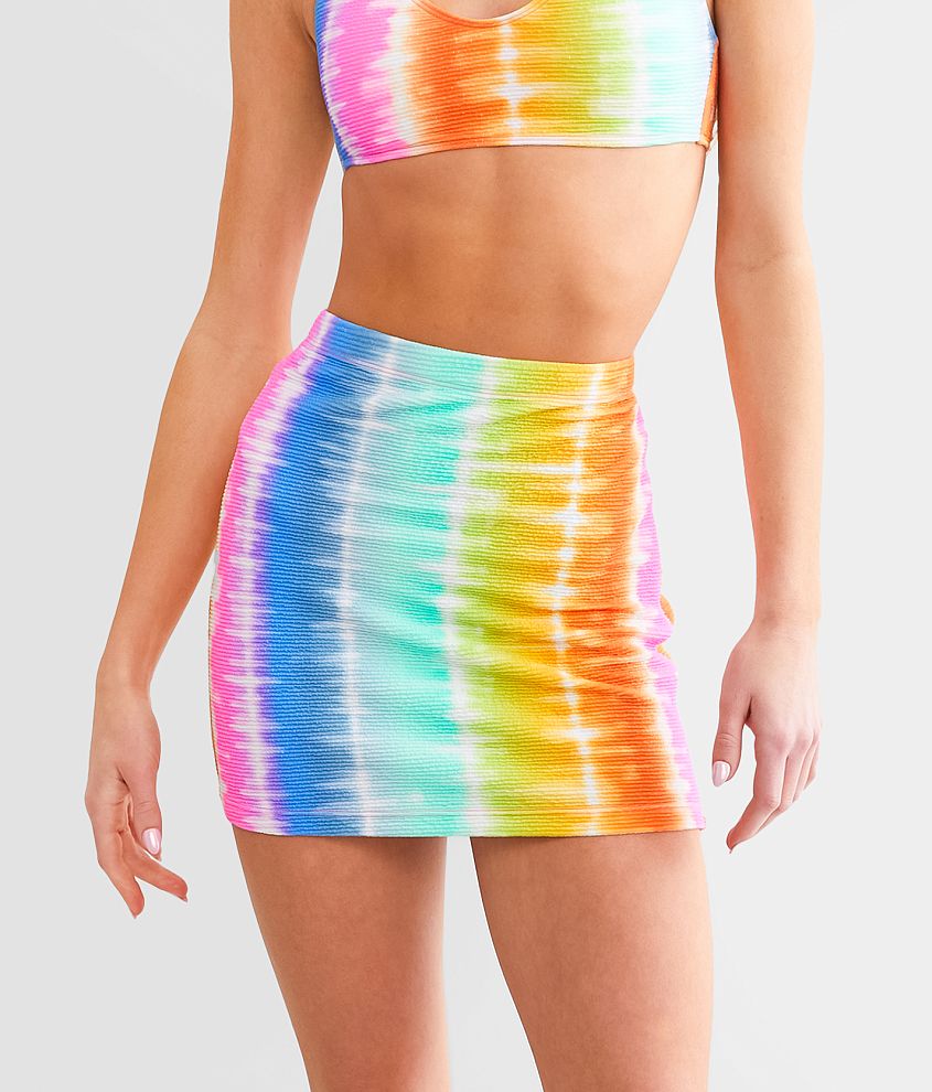 Ombre tie dye skirt hotsell