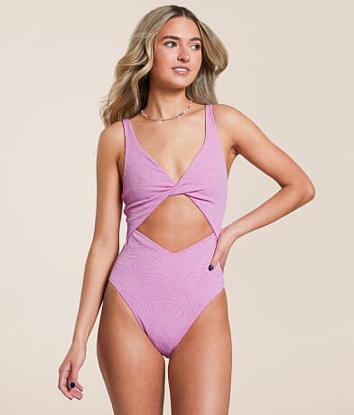 Hurley New Wave Jacquard Swimsuit front view