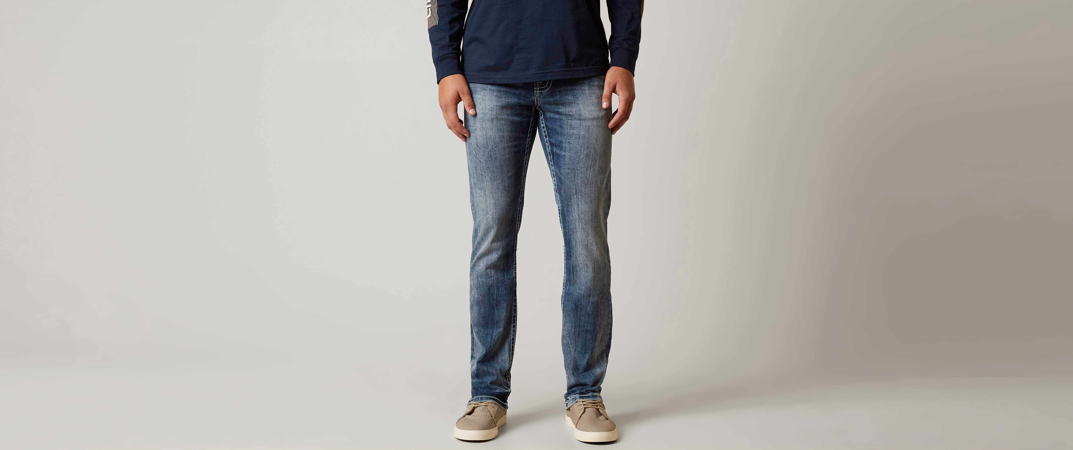 Buckle Black Three Straight Stretch Jean Men's Jeans in Messina Buckle