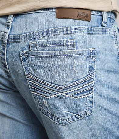BKE Tyler Straight Stretch Jean back pocket view