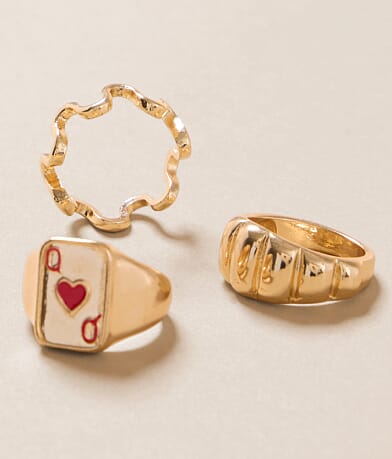 boutique by BKE 3 Pack Ring Set front view