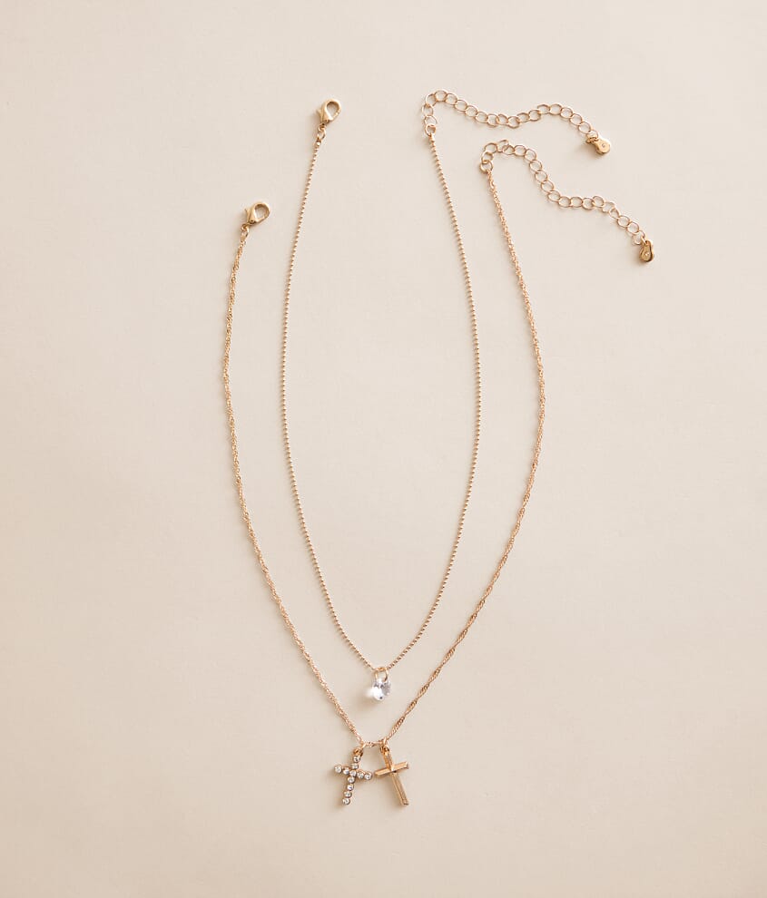 2 Pack Cross Necklace Set