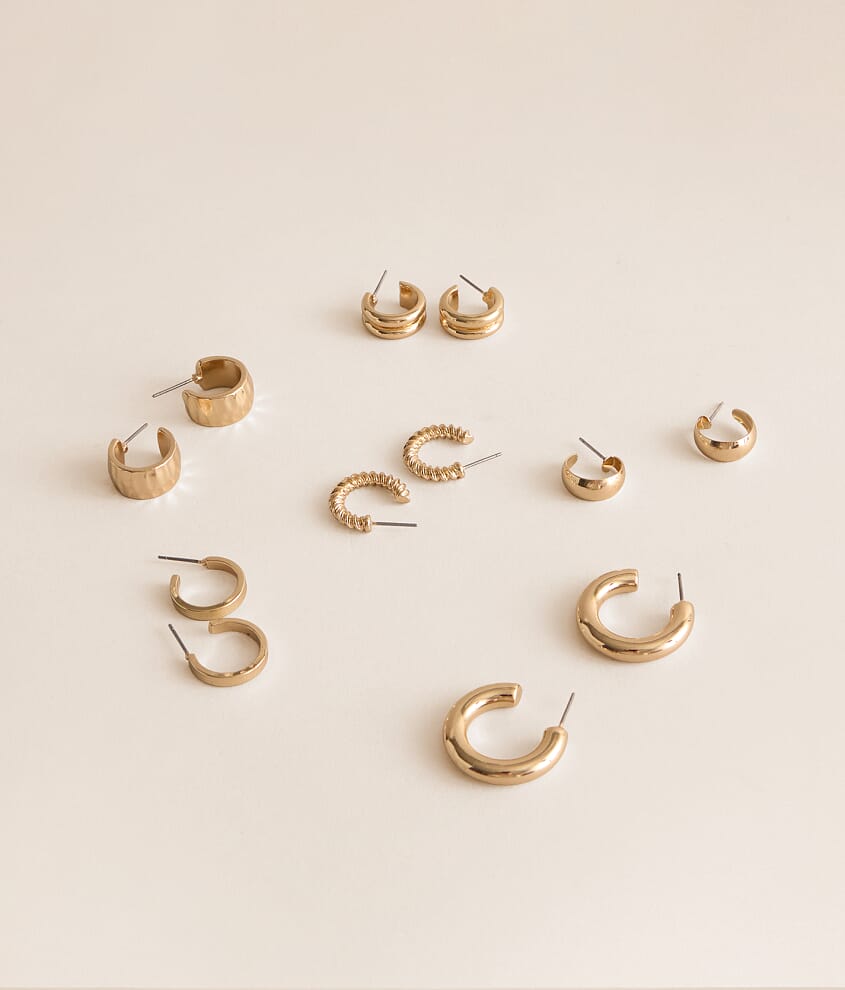 6 Pack Hoop Earring Set - thumbnail 5