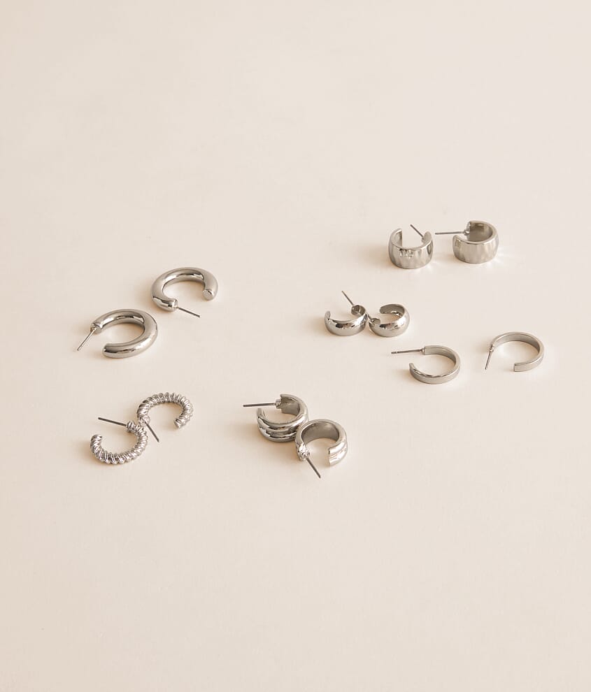 6 Pack Hoop Earring Set - thumbnail 2