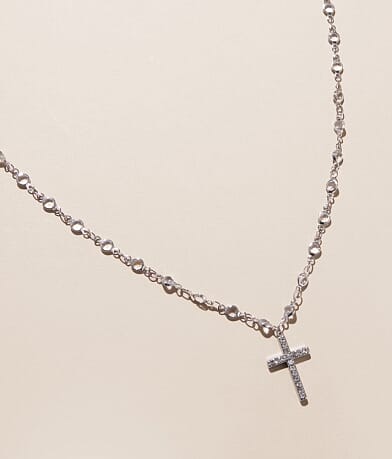 boutique by BKE Glitz Cross Necklace front view