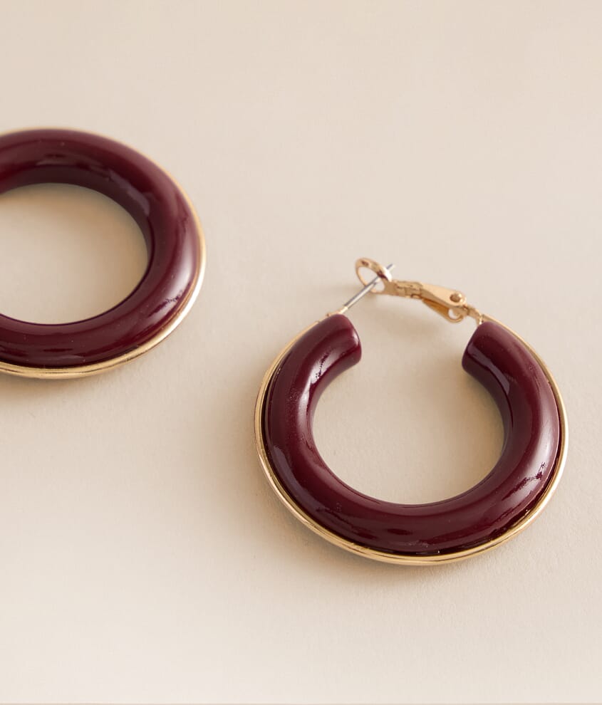 Resin Hoop Earring - thumbnail 2