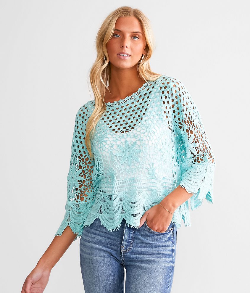 Aqua store lace top