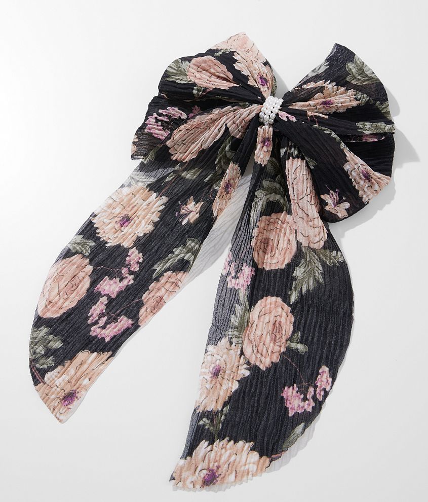 n Oir Floral Bow Barrette