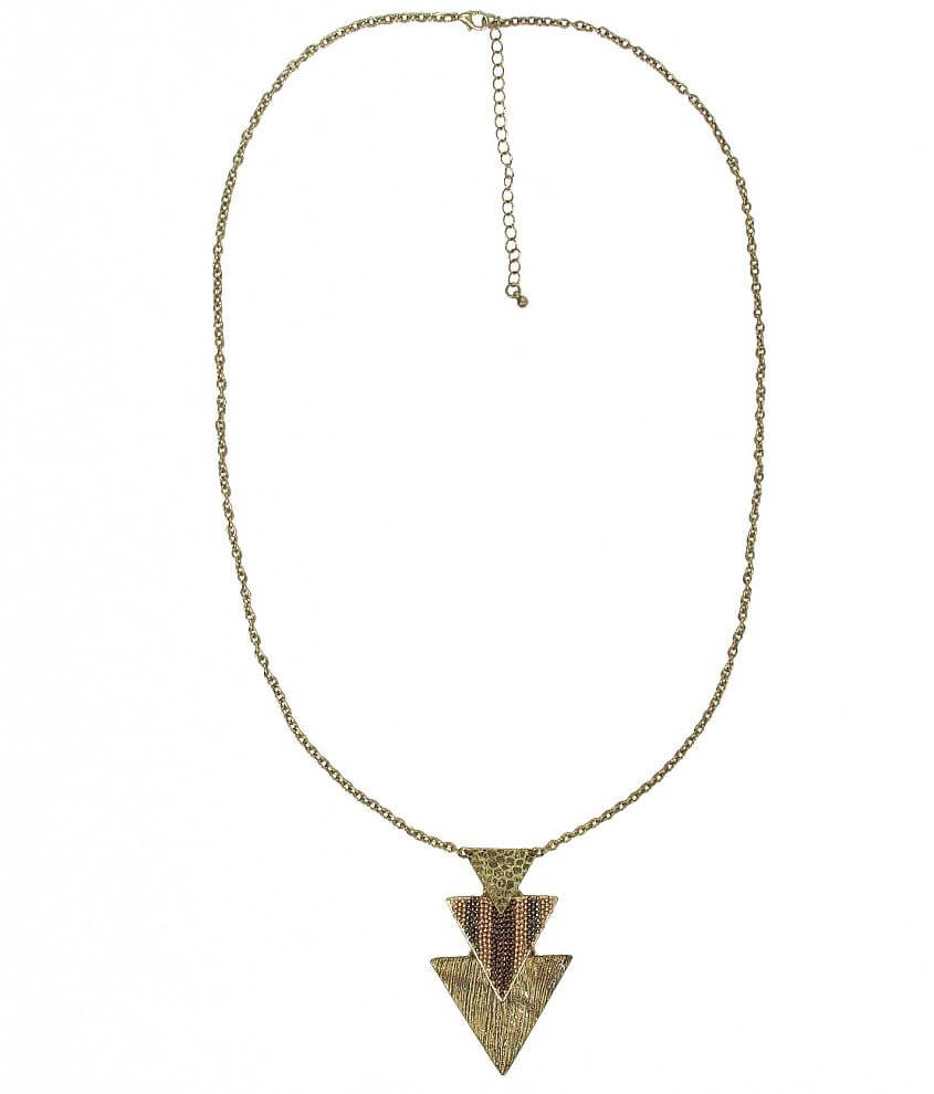 BKE Tiered Triangle Necklace front view