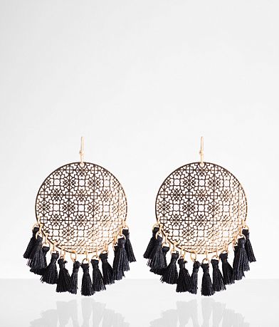boutique by BKE Filigree Tassel Earring front view