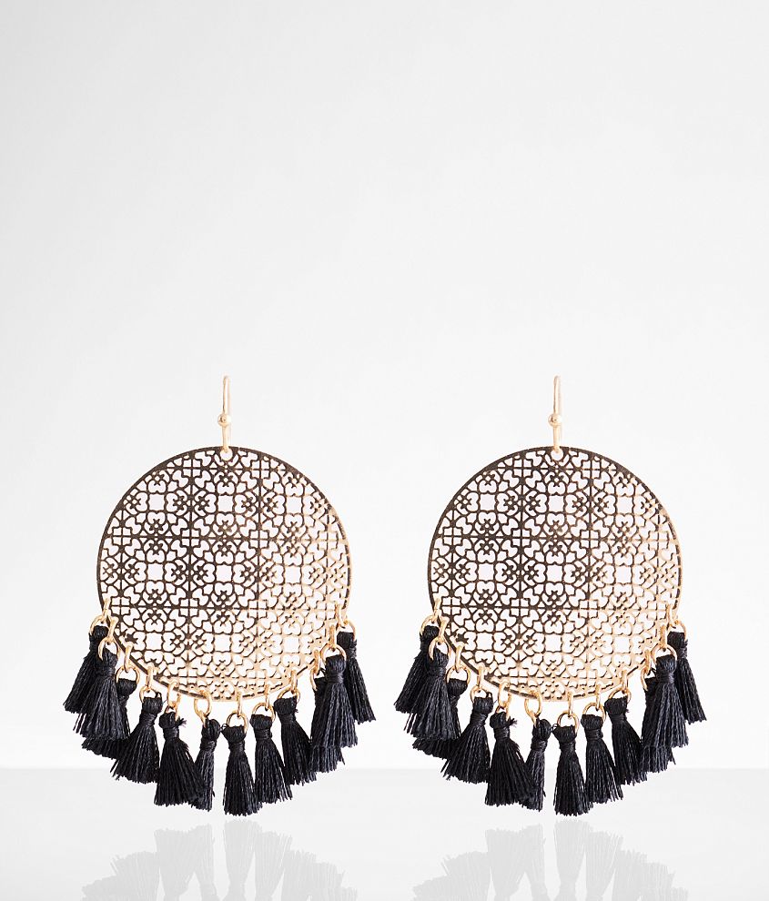 boutique by BKE Filigree Tassel Earring front view