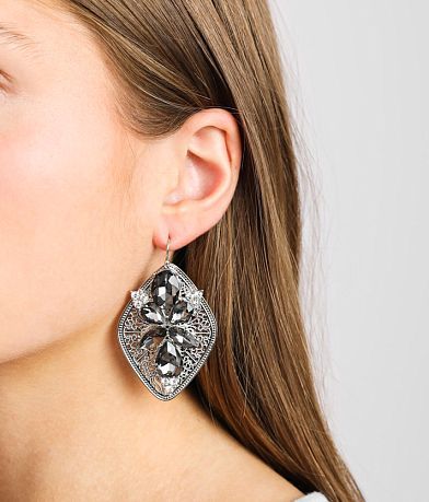 BKE Statement Rhinestone Earring misc detail 2 view