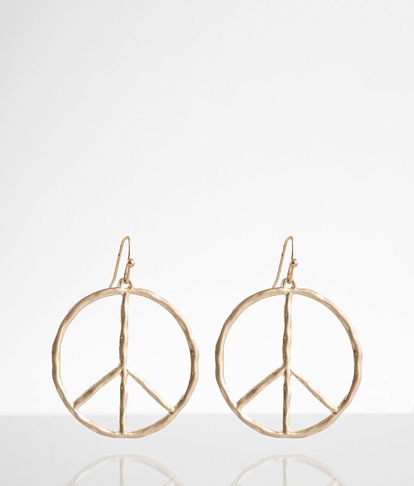 BKE Peace Sign Earring front view