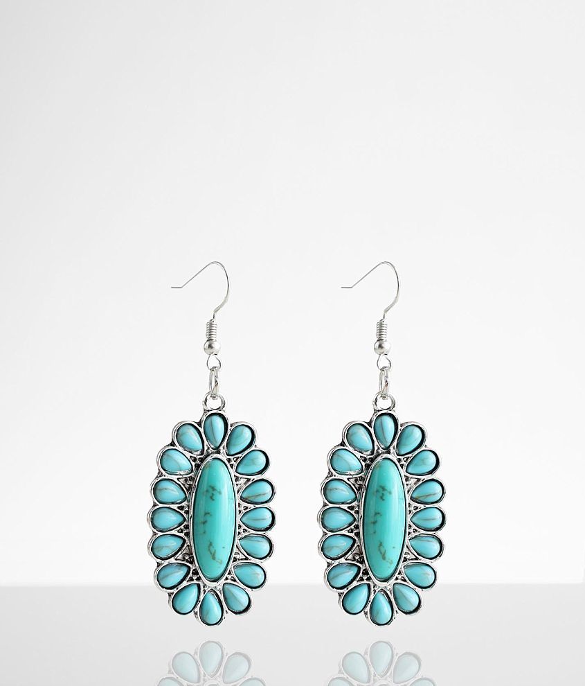 BKE Turquoise Stone Earring front view