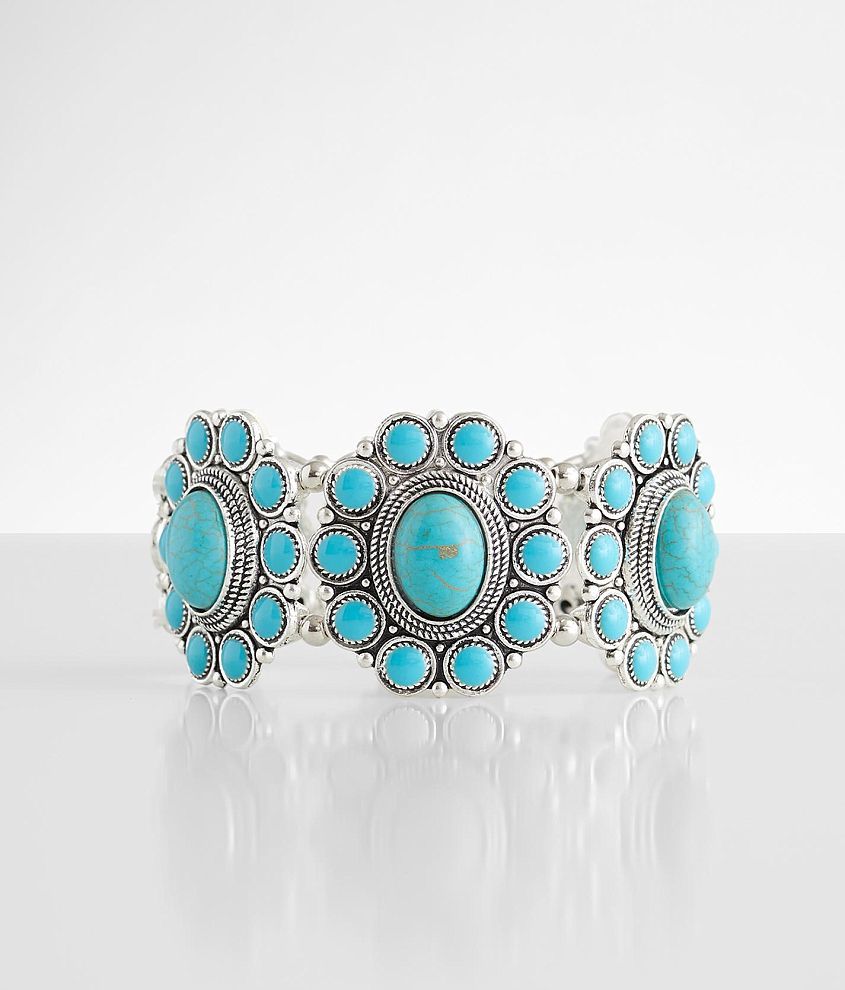 BKE Turquoise Statement Bracelet front view