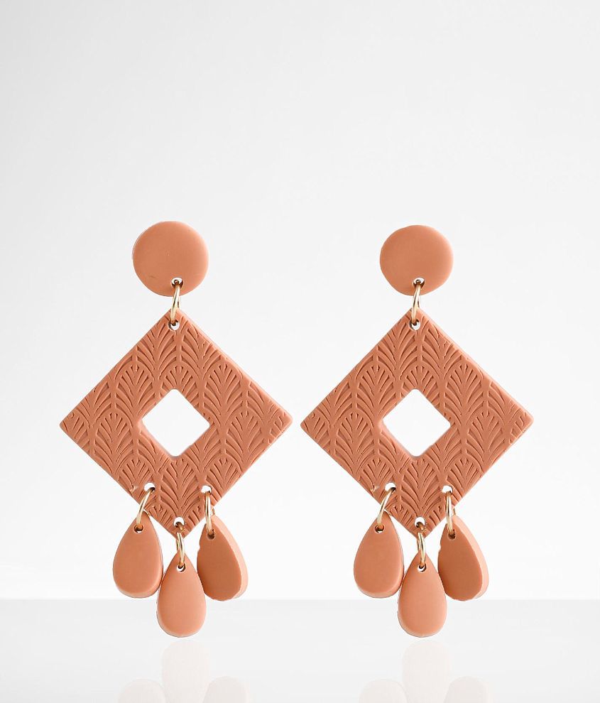 boutique by BKE Embossed Cut-Out Earring front view