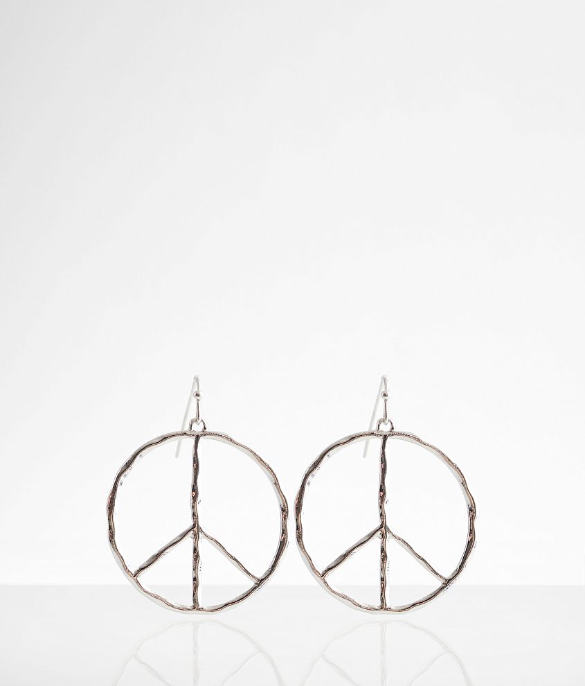 boutique by BKE Peace Sign Earring front view