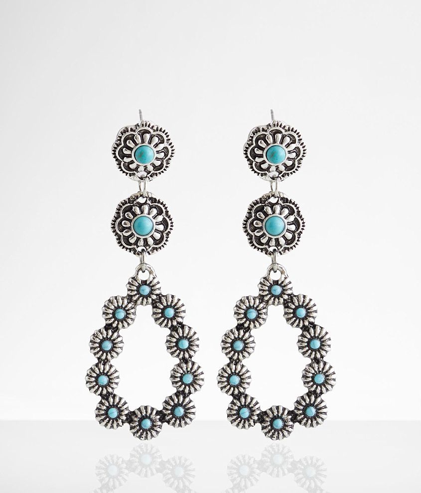 boutique by BKE Western Turquoise Earring front view