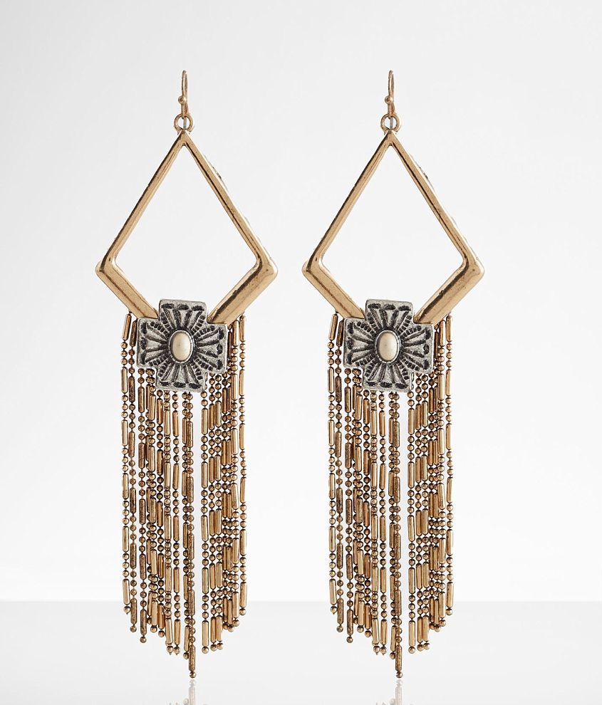 boutique by BKE Statement Fringe Earring front view