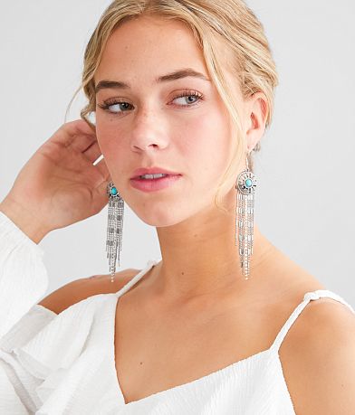 BKE Western Fringe Drop Earring misc detail 2 view
