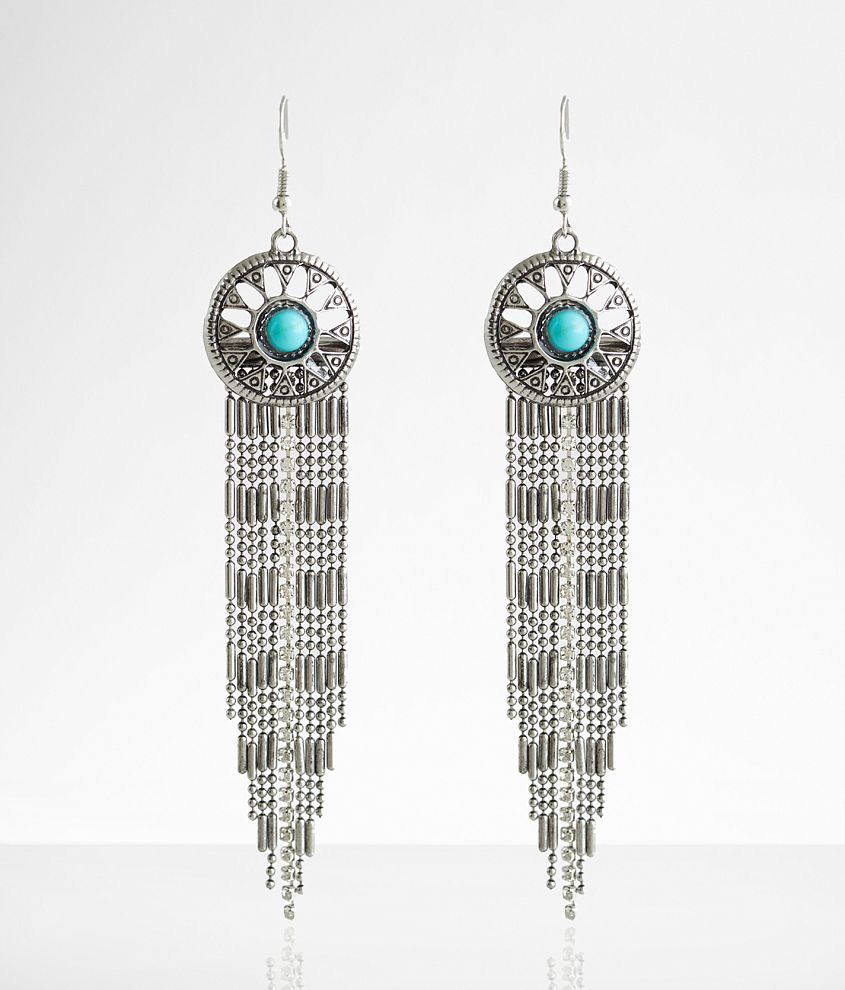 BKE Western Fringe Drop Earring front view