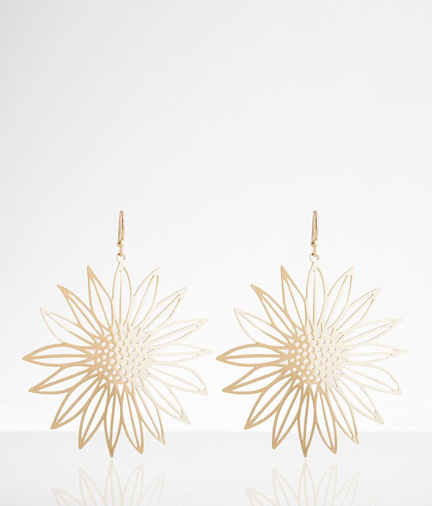 boutique by BKE Cut-Out Flower Earring front view