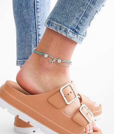 boutique by BKE 3 Pack Ankle Bracelet Set front view