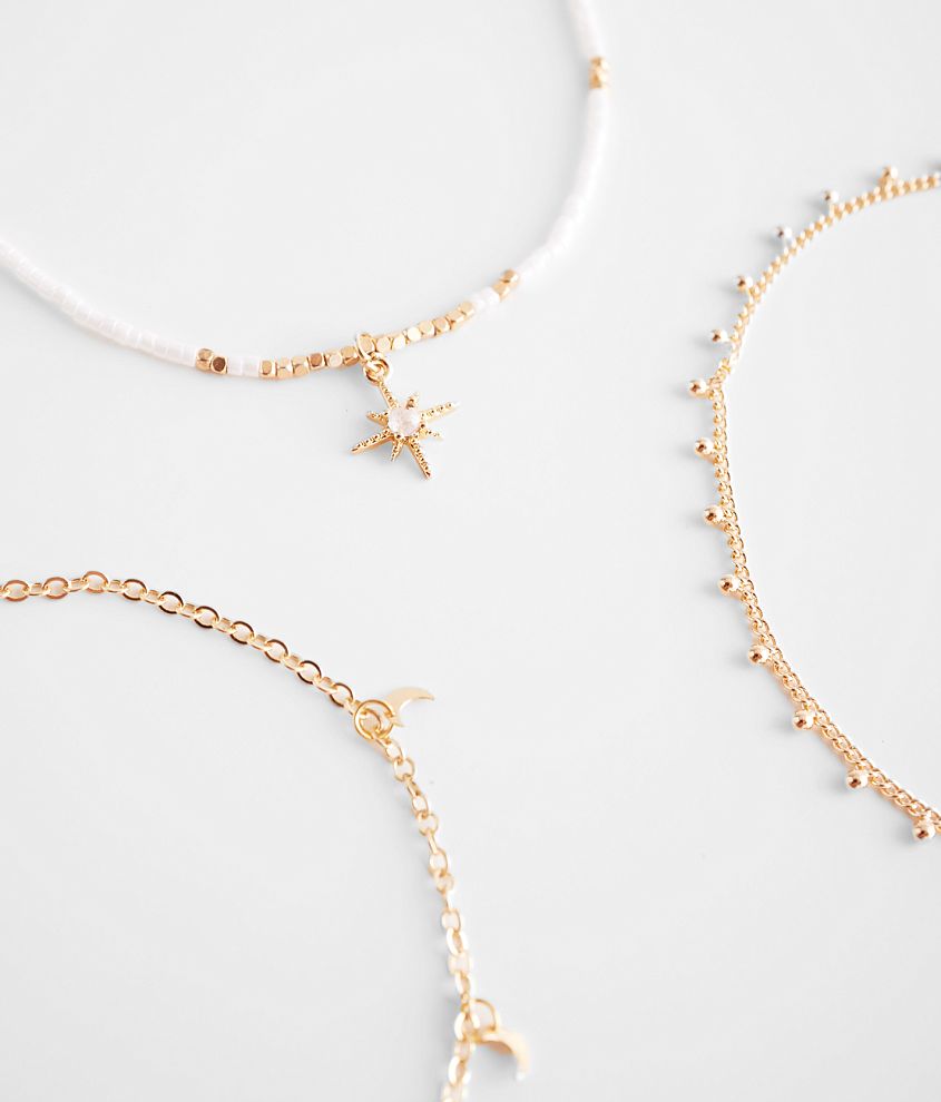 3 Pack Ankle Bracelet Set