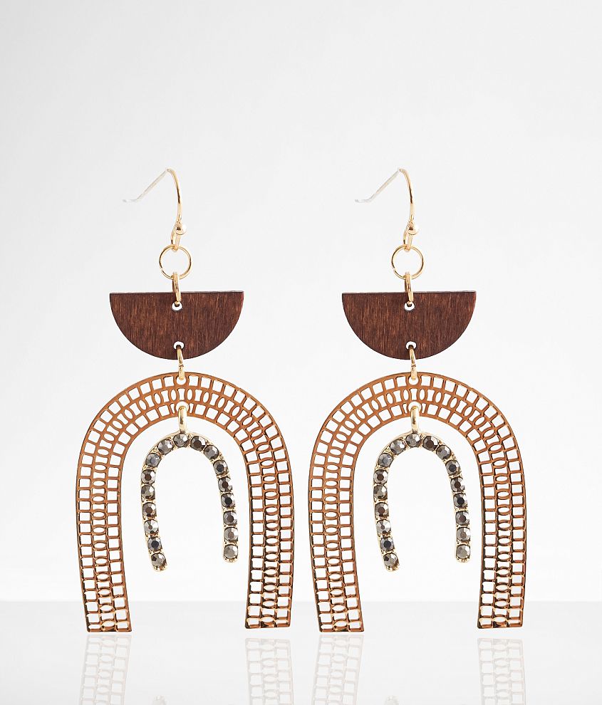 boutique by BKE Double Arch Drop Earring front view