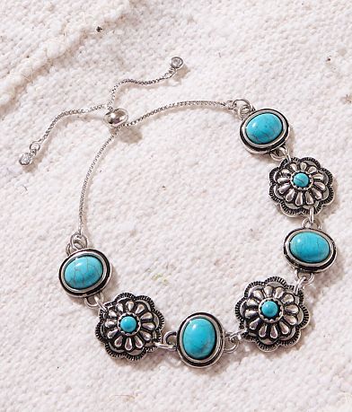 Sterling & Stitch Western Turquoise Bracelet front view