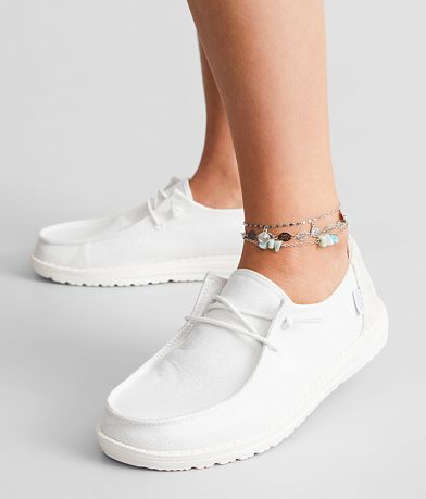 boutique by BKE 3 Pack Stone Ankle Bracelet Set front view