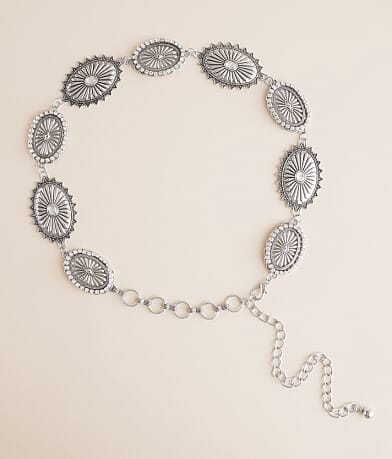 BKE Glitz Concho Chain Belt front view