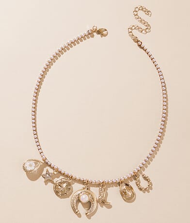 Sterling & Stitch Glitz Western Charm Necklace front view