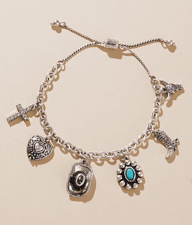 Sterling & Stitch Western Charm Slider Bracelet front view