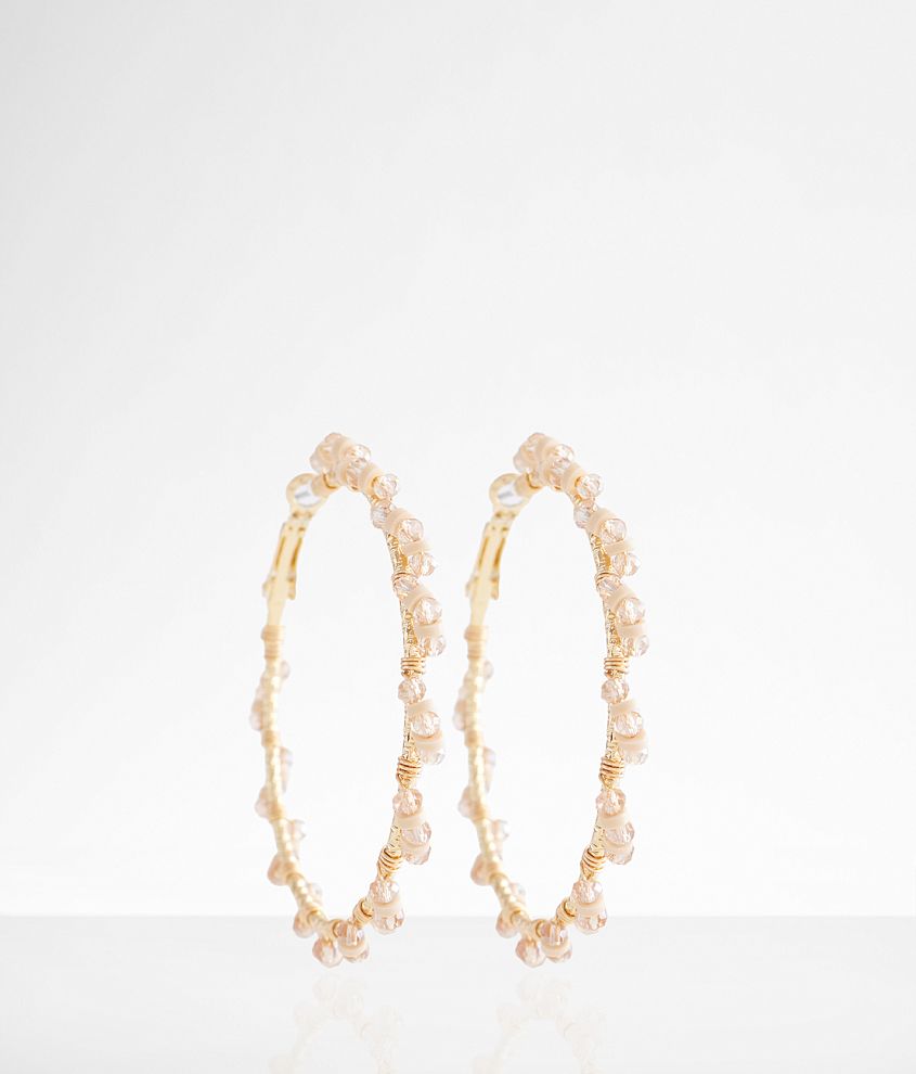 boutique by BKE Beaded Hoop Earring