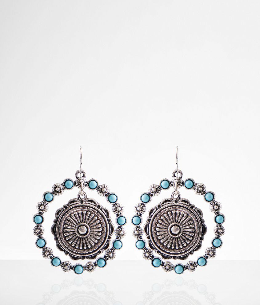 boutique by BKE Western Turquoise Drop Earring