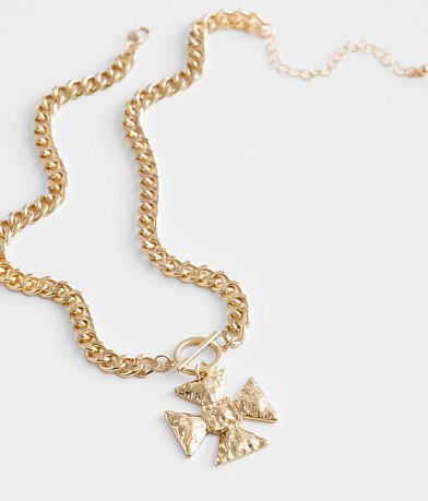 boutique by BKE Chunky Cross Necklace misc detail 1 view