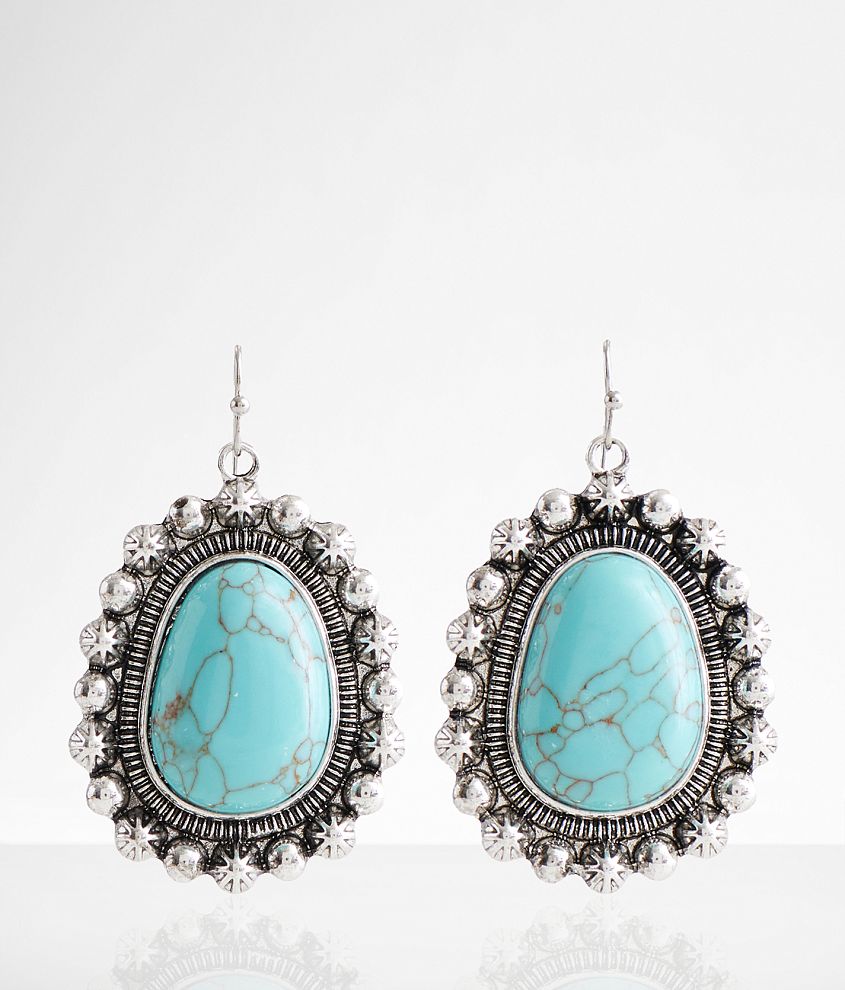 boutique by BKE Western Turquoise Drop Earring
