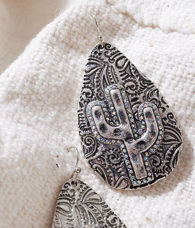 Sterling &amp; Stitch Cactus Drop Earring misc detail 1 view