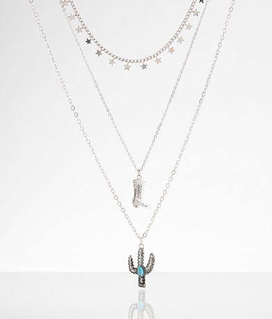 boutique by BKE 3 Pack Western Necklace Set front view