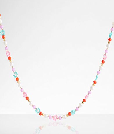 boutique by BKE Floral Bead Necklace front view