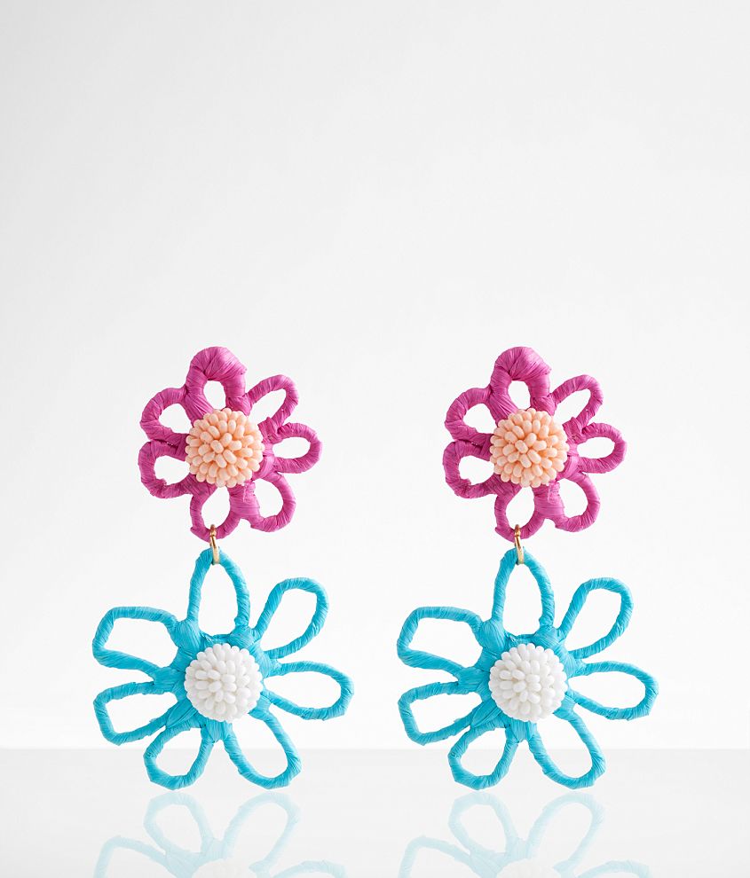 boutique by BKE Wrapped Flower Earring front view