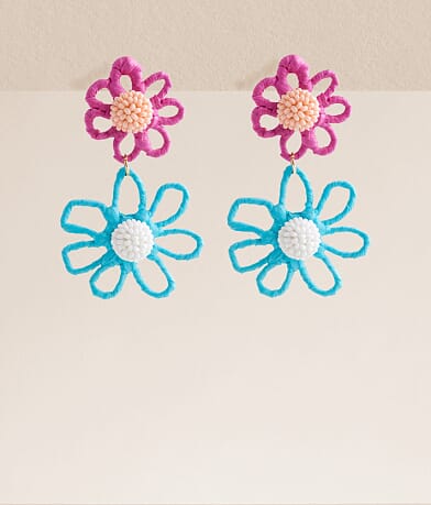 boutique by BKE Wrapped Flower Earring front view