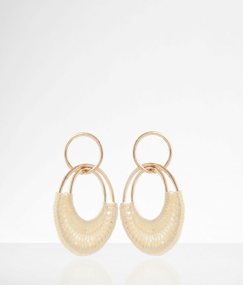 boutique by BKE Crochet Double Hoop Earring front view