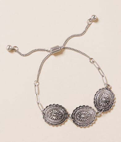 Sterling & Stitch Concho Slider Bracelet front view