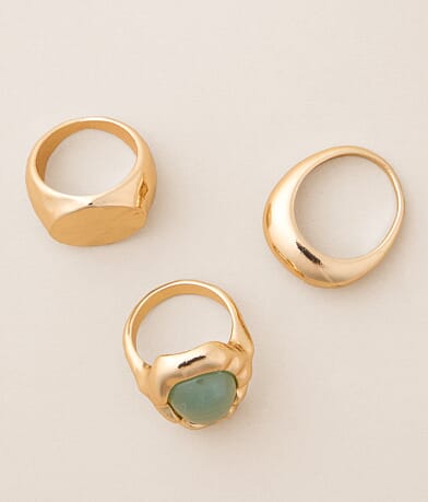 boutique by BKE 3 Pack Statement Ring Set front view
