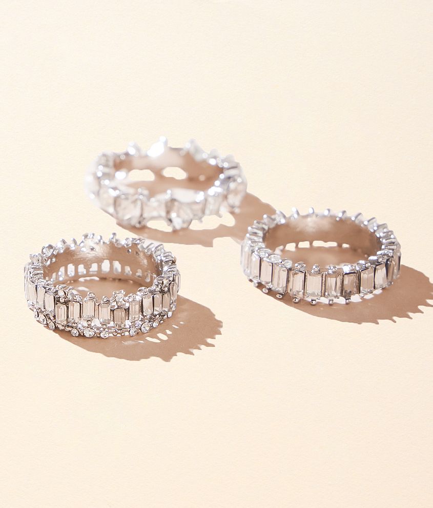 boutique by BKE 3 Pack Glitz Ring Set